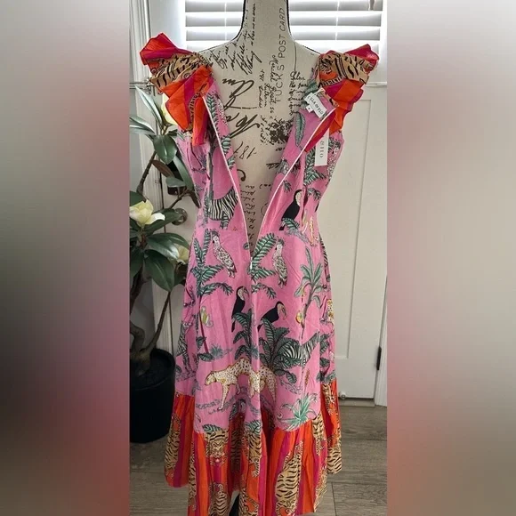 🌺 Cella & Flo Floral Fashion Dress – Size 2 🌺 - Picture 13 of 16